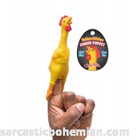 Archie McPhee Rubber Chicken Finger Puppet B07CVNZP4M